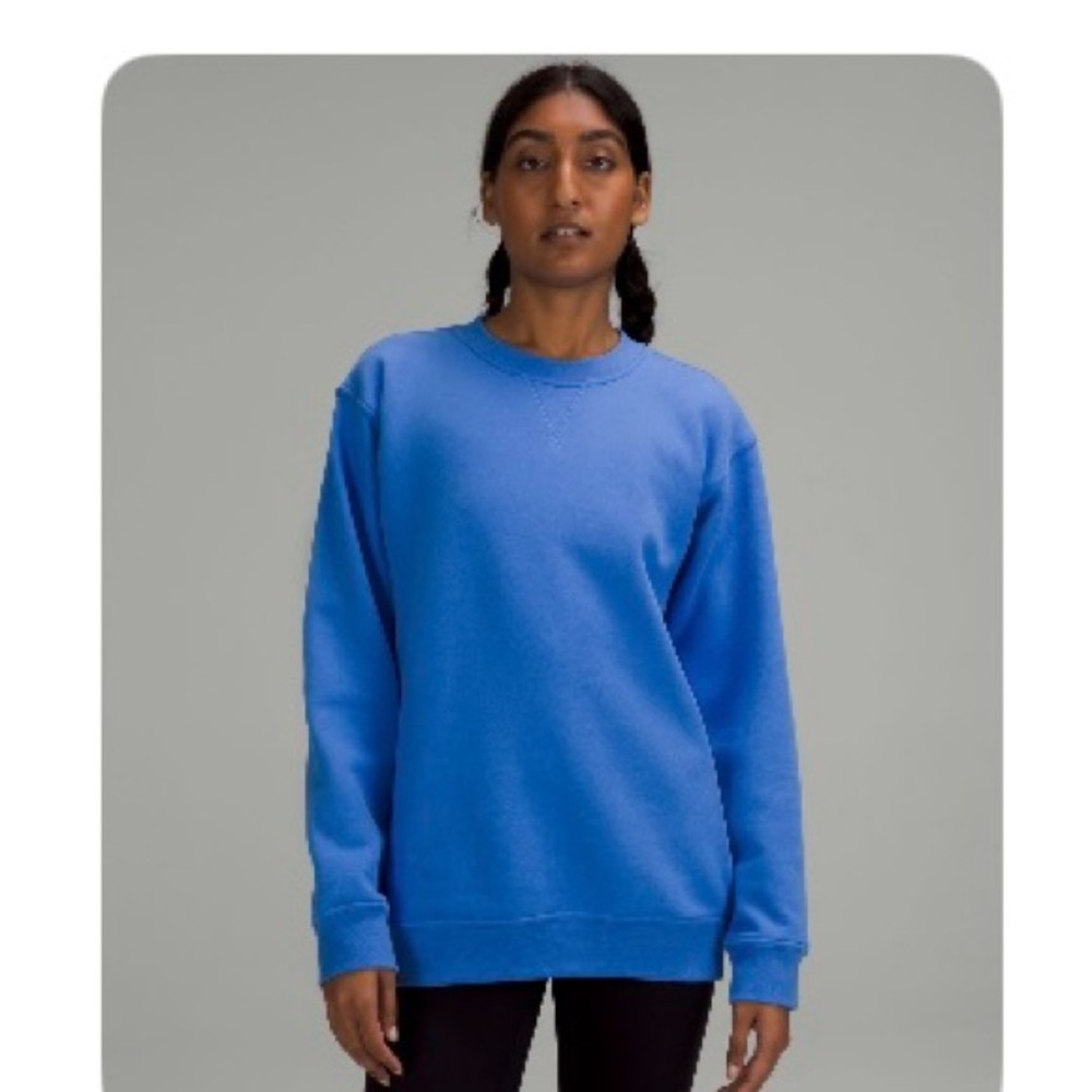 Lululemon All Yours Crew Fleece - Size 14 Blue Nile